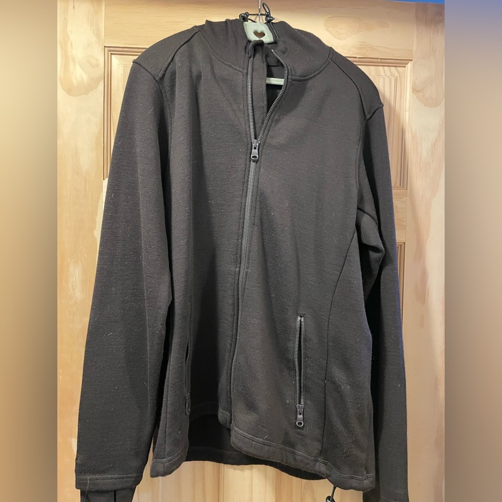 Wool X size L merino wool blend Cubby sweatshirt color French Roast